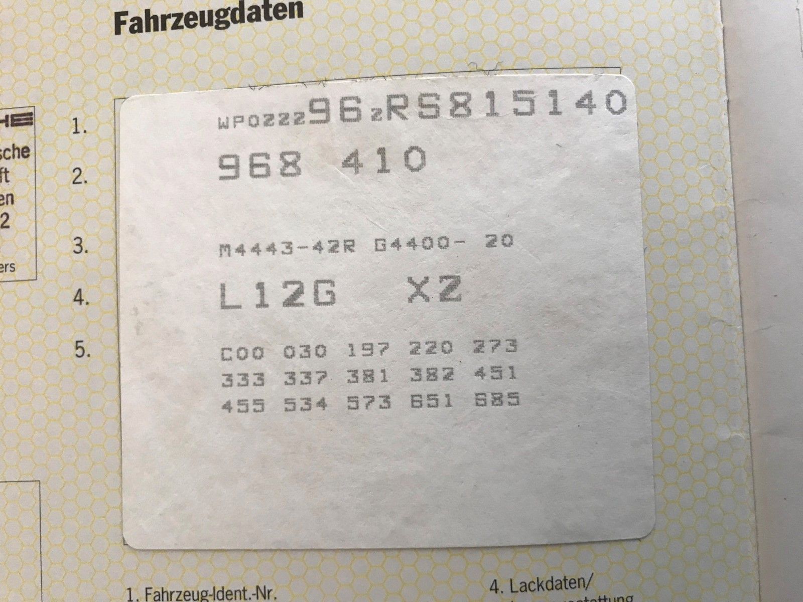 Fahrzeugabbildung Porsche 968 Clubsport